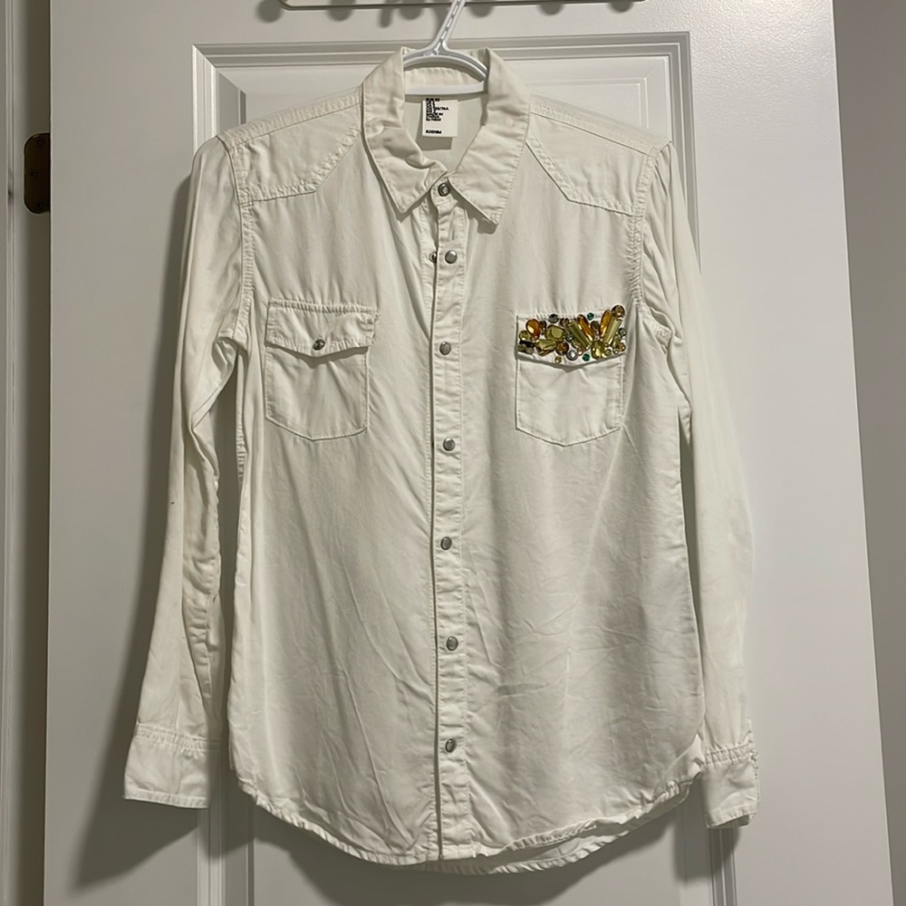 H&M Embroidered Jewel Shirt
